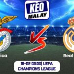 Soi kèo Benfica vs Real Madrid (18-02 03:00| UEFA Champions League)